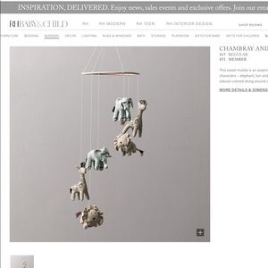 Chambray animal mobile restoration hardware baby